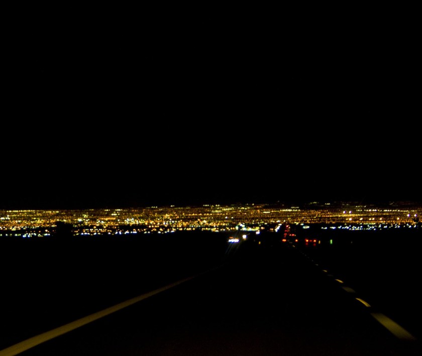 The faint glitter in the distance