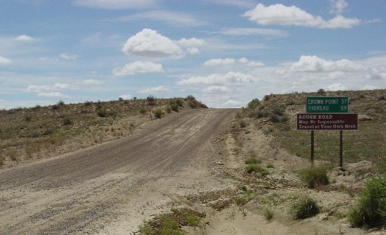 The road out to Chaco Canyon gets pretty rough once you enter the Navajo Nation