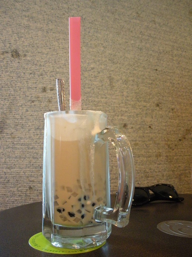 The 'bubbles' are tapioca pearls - this stuff is amazing!