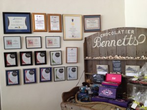 The Awards Wall at Bennett's